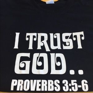 “I TRUST GOD” Long Sleeve BLACK T-Shirt